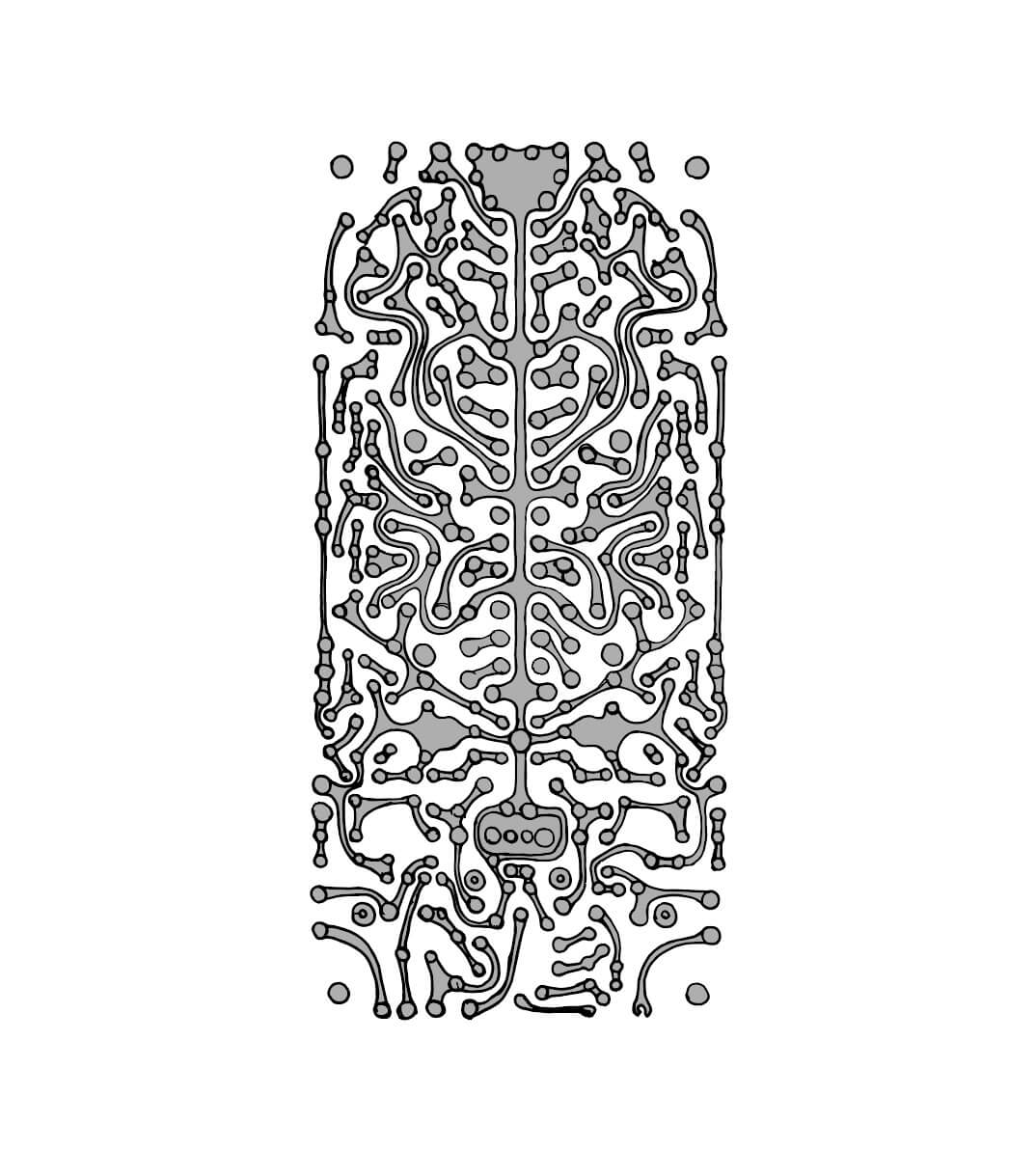 Image of traced PCB